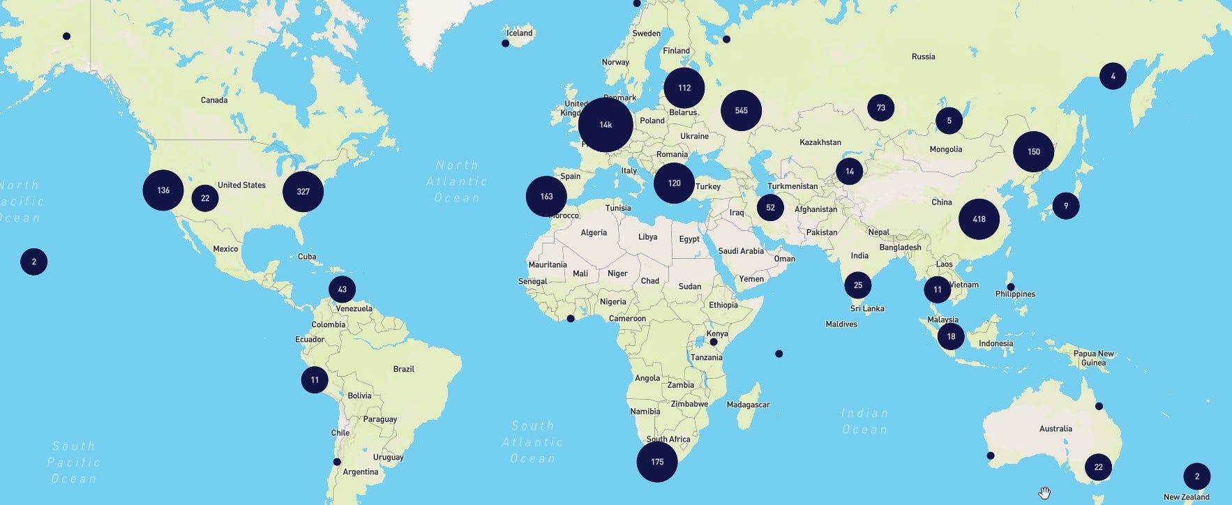 MatrixChain global node map